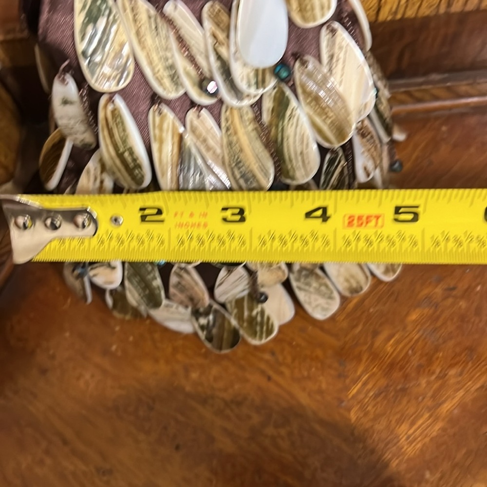 🔥Brown Organic Sea Shell Textured Hand Bag unique EXCELLENT SUMMER!! - Picture 5 of 6
